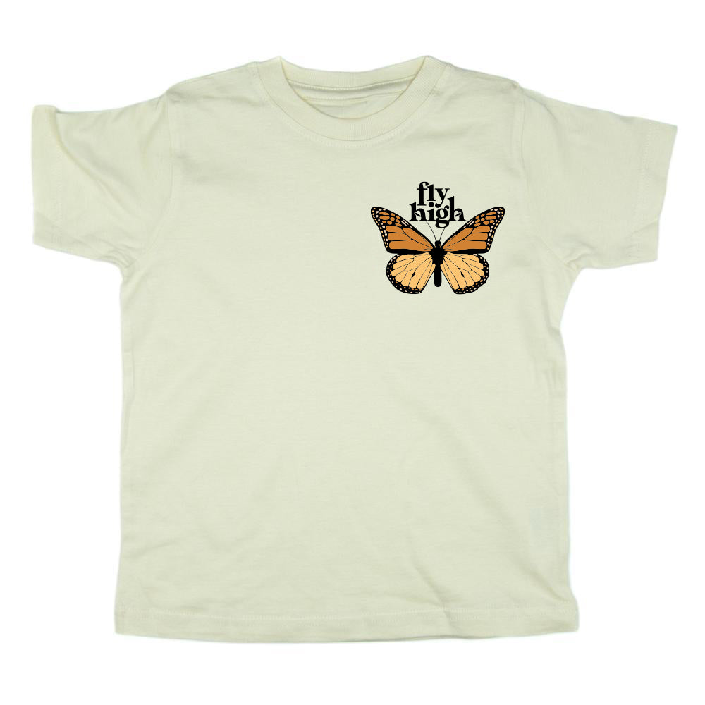 Fly High Butterfly Kids Girl fun Nature Shirt | Salty Little Bums